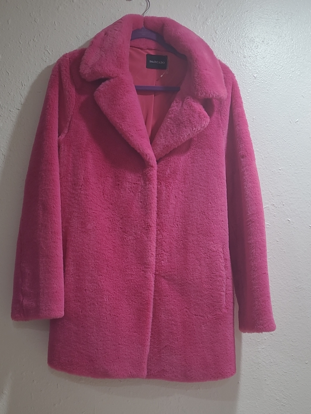 Dolce Cabo Vibrant Pink Teddy Jacket